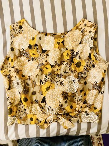 Floral blouse with bow