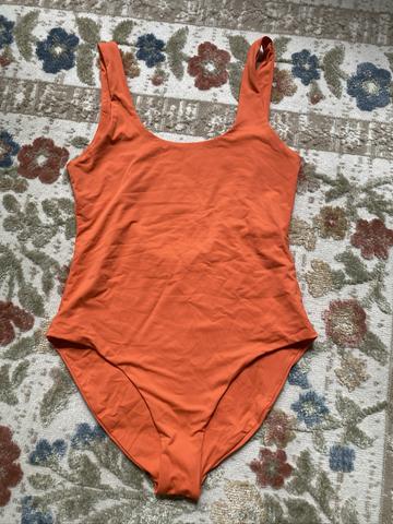 Orange Scoop Back One Piece