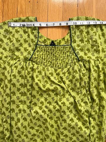 India Cotton Nursing Gown Green Maxi