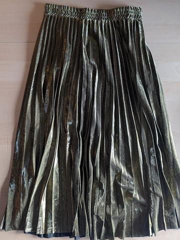 Gold Pleated Skirt
