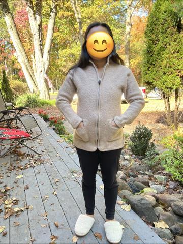 Wool zip up