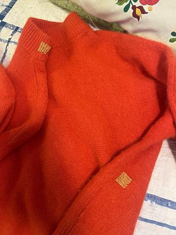 Visibly mended vintage sweater