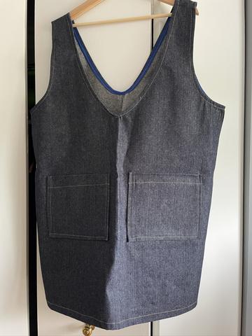 Denim Reversible Pinafore Dress (fits like XL/2XL)