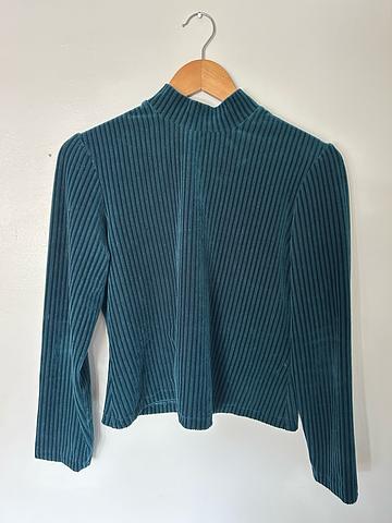 Forest green velvet long sleve