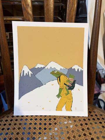 8x10 frog dad print