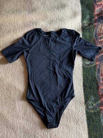 short sleeved crew neck bodysuit